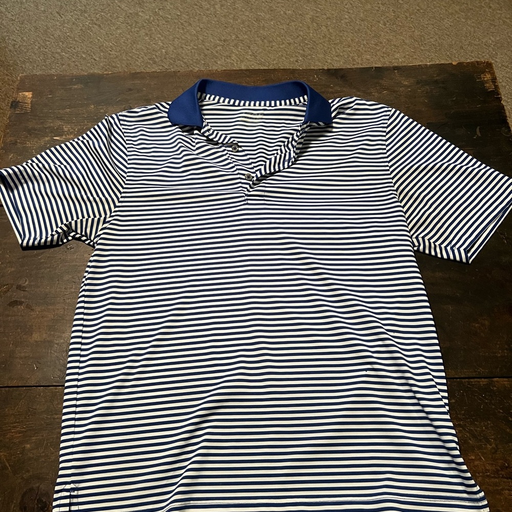Navy Striped Izod Men's Polo Shirt